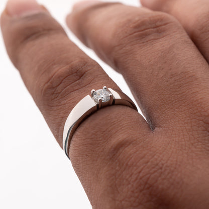 Solitaire Men Ring