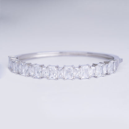 Crystal-Set Bangle Bracelet