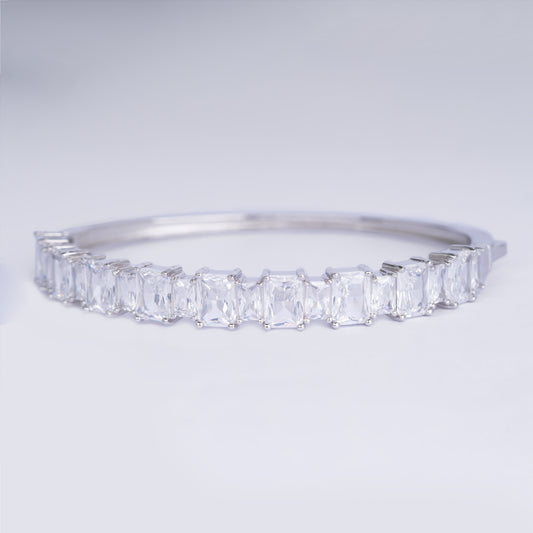 Crystal-Set Bangle Bracelet