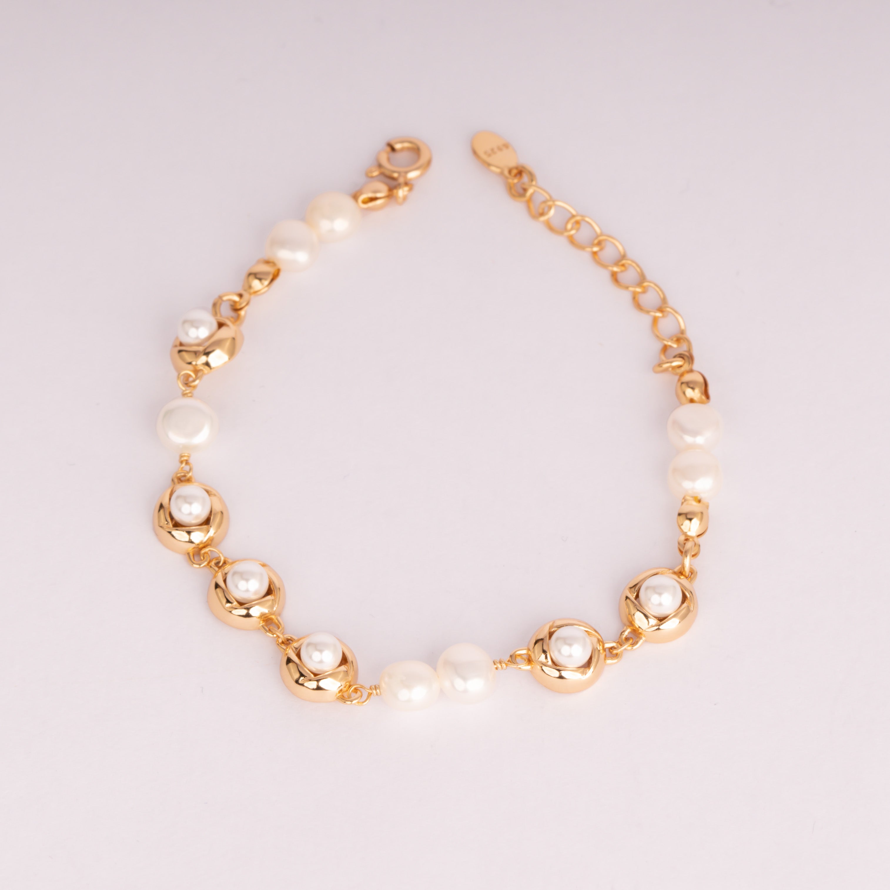 Pearl & Link Chain Bracelet