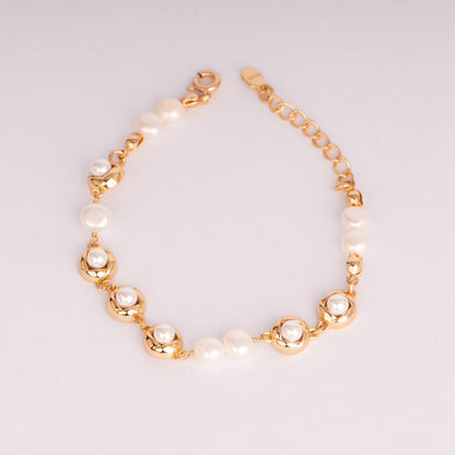 Pearl & Link Chain Bracelet