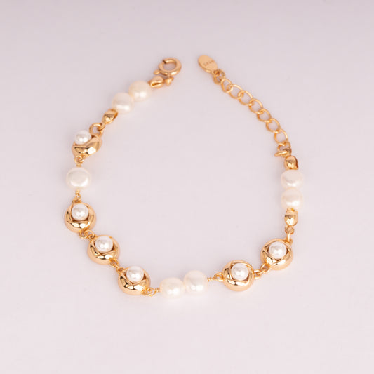 Pearl & Link Chain Bracelet