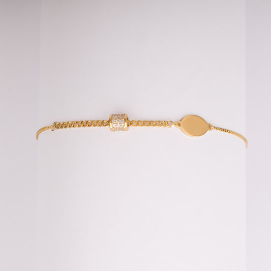 Charm & Crystal Bead Bracelet