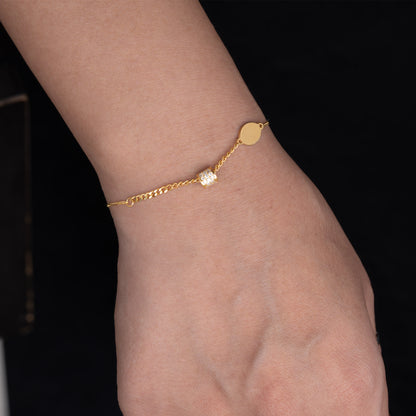 Charm & Crystal Bead Bracelet