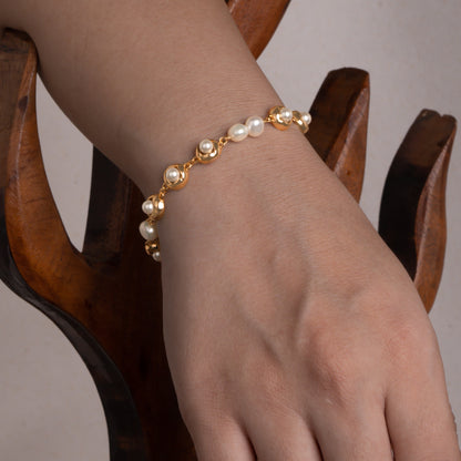 Pearl & Link Chain Bracelet