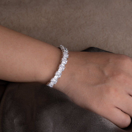 Crystal-Set Bangle Bracelet