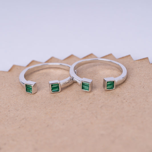Green Stone Toe Ring