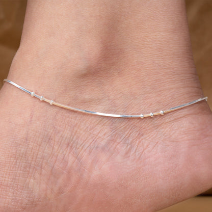 Flat Beaded Anklet