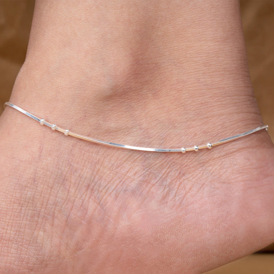 Flat Beaded Anklet