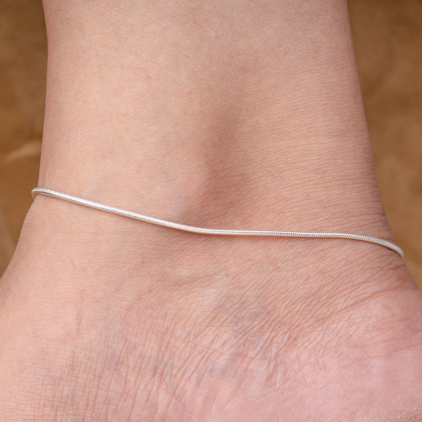 Sleek Silver Anklet
