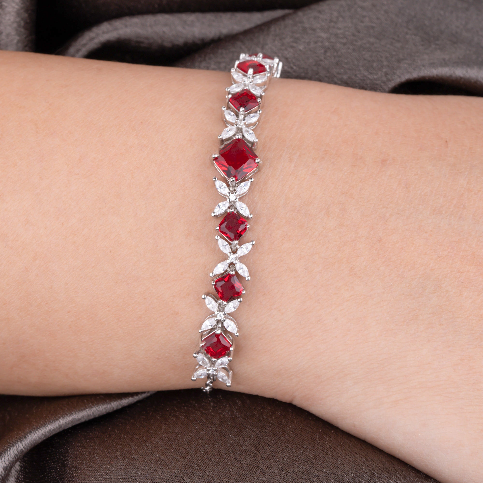Ruby Petals Bracelet