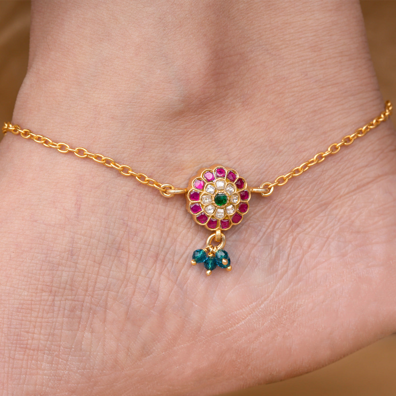 Rajwada Phool Anklet