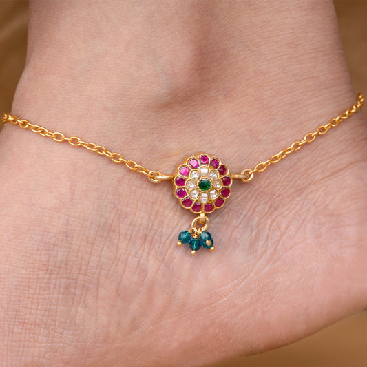 Rajwada Phool Anklet