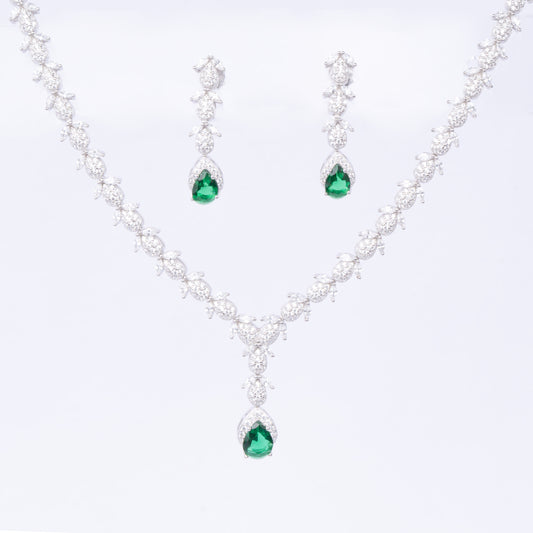 Forest Blossom Necklace With Earrings