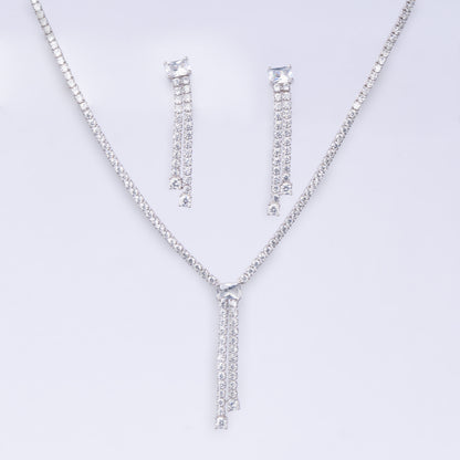 Eternal Sparkle Necklace With Earrings