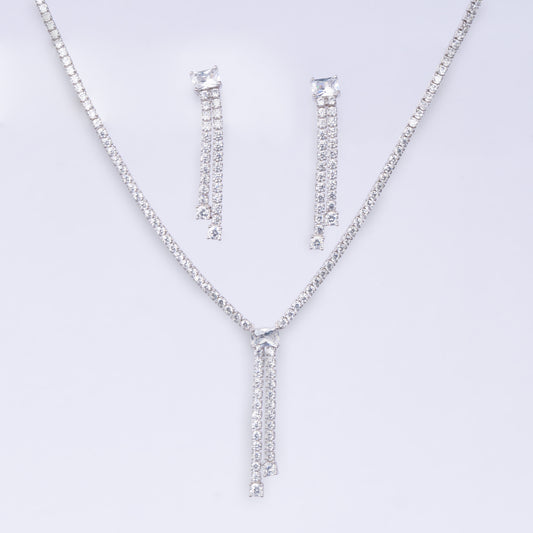 Eternal Sparkle Necklace With Earrings