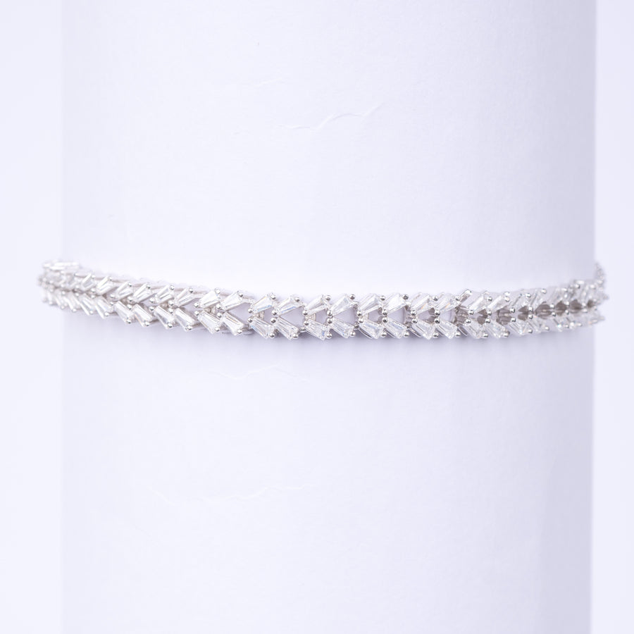 925 Silver Radiant Leaves Bracelet