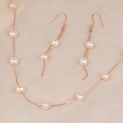 Pearl Necklace With Earrings