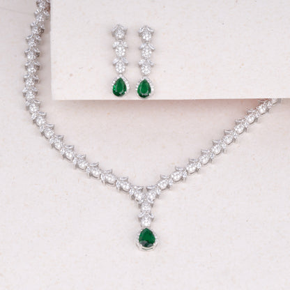 Forest Blossom Necklace With Earrings