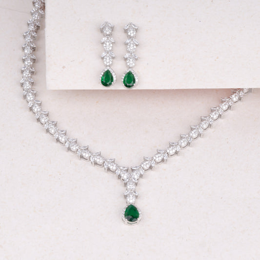 Forest Blossom Necklace With Earrings