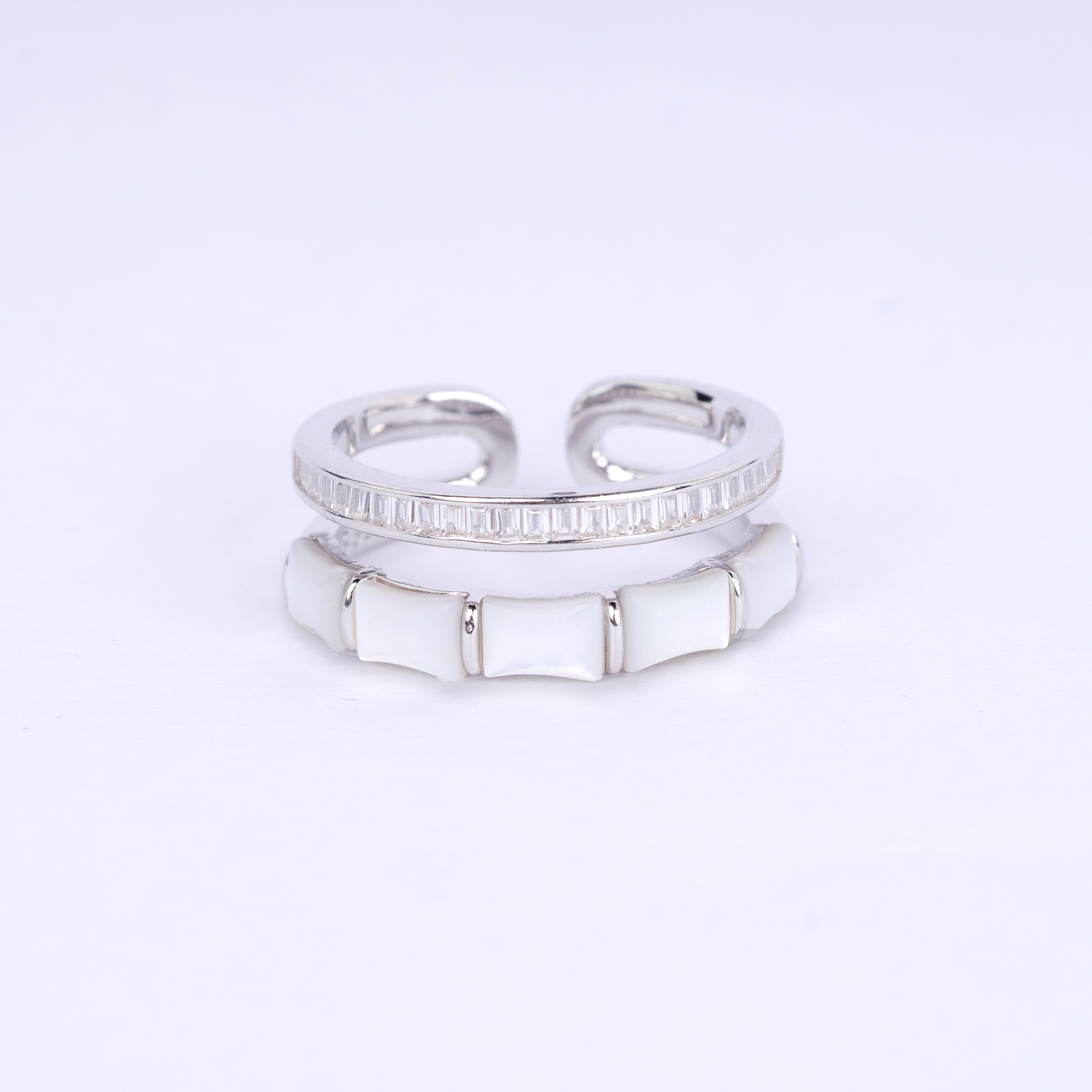 Crystal Edge Band Ring