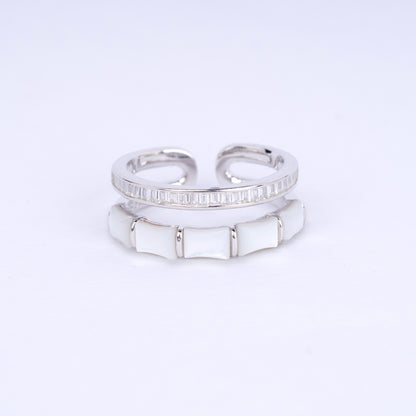 Crystal Edge Band Ring