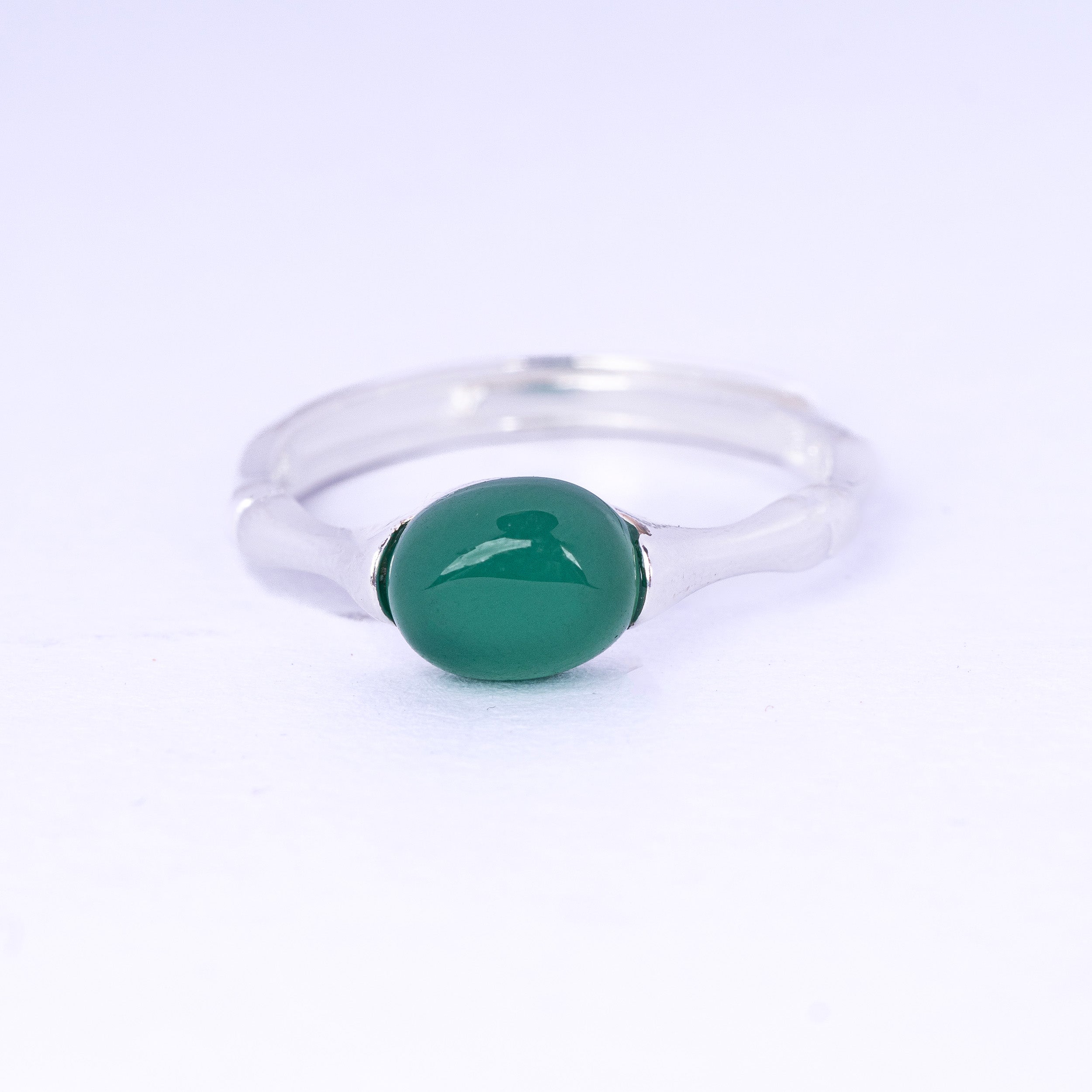 Classic Jade Green Stone Ring