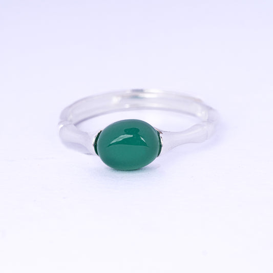 Classic Jade Green Stone Ring