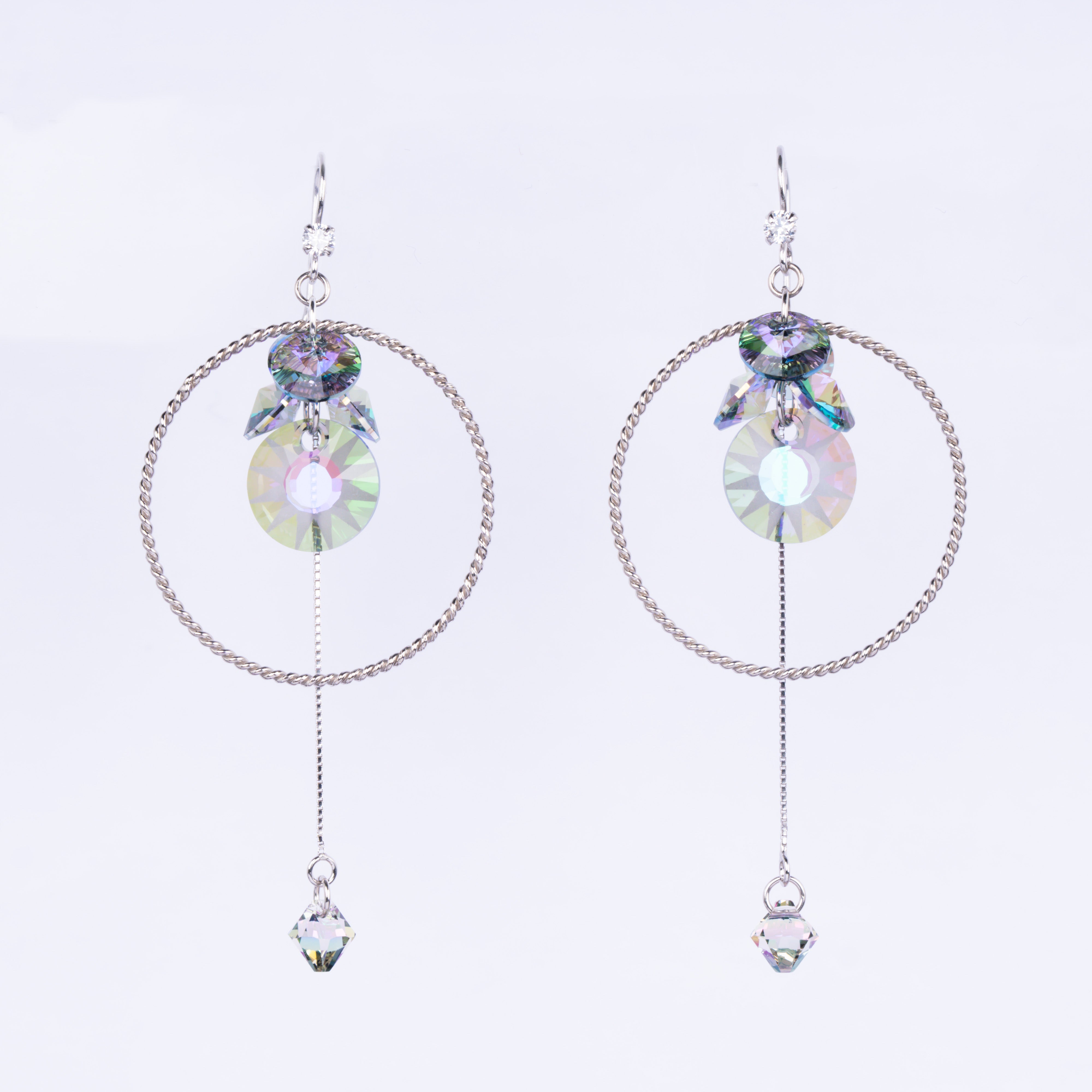 Aurora Hoop Dangle Earrings