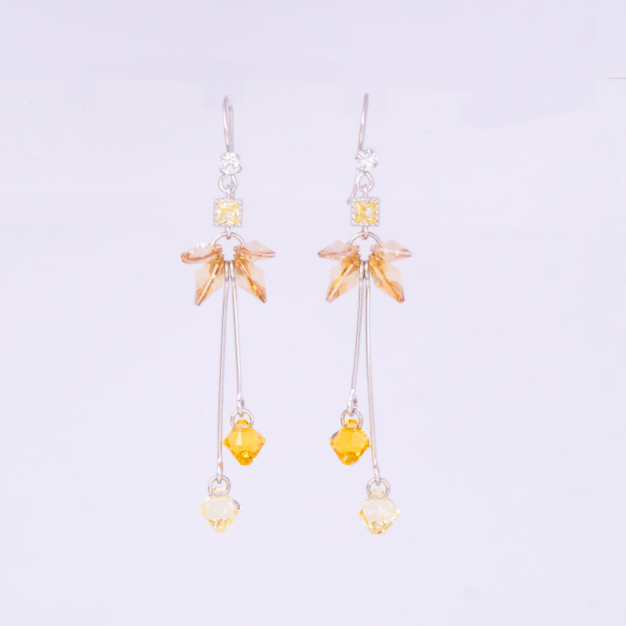 Amber Sunbeam Dangle Earrings