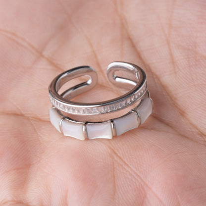 Crystal Edge Band Ring