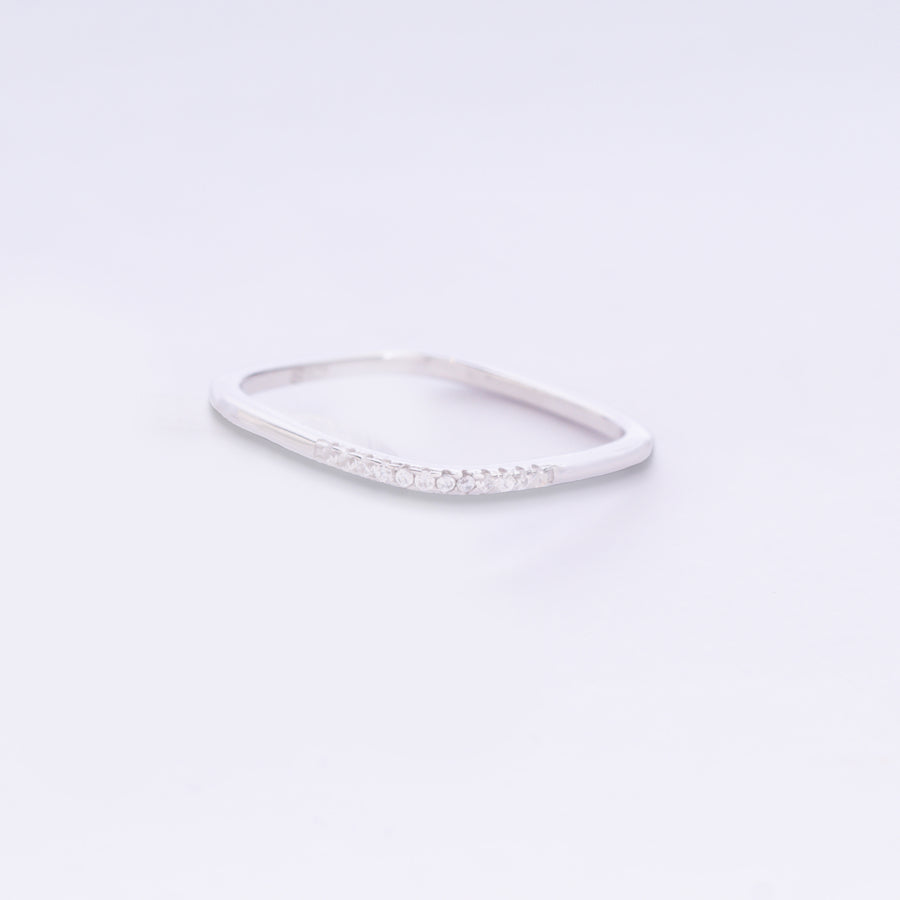 925 Silver Square Silver Eternity Band Ring