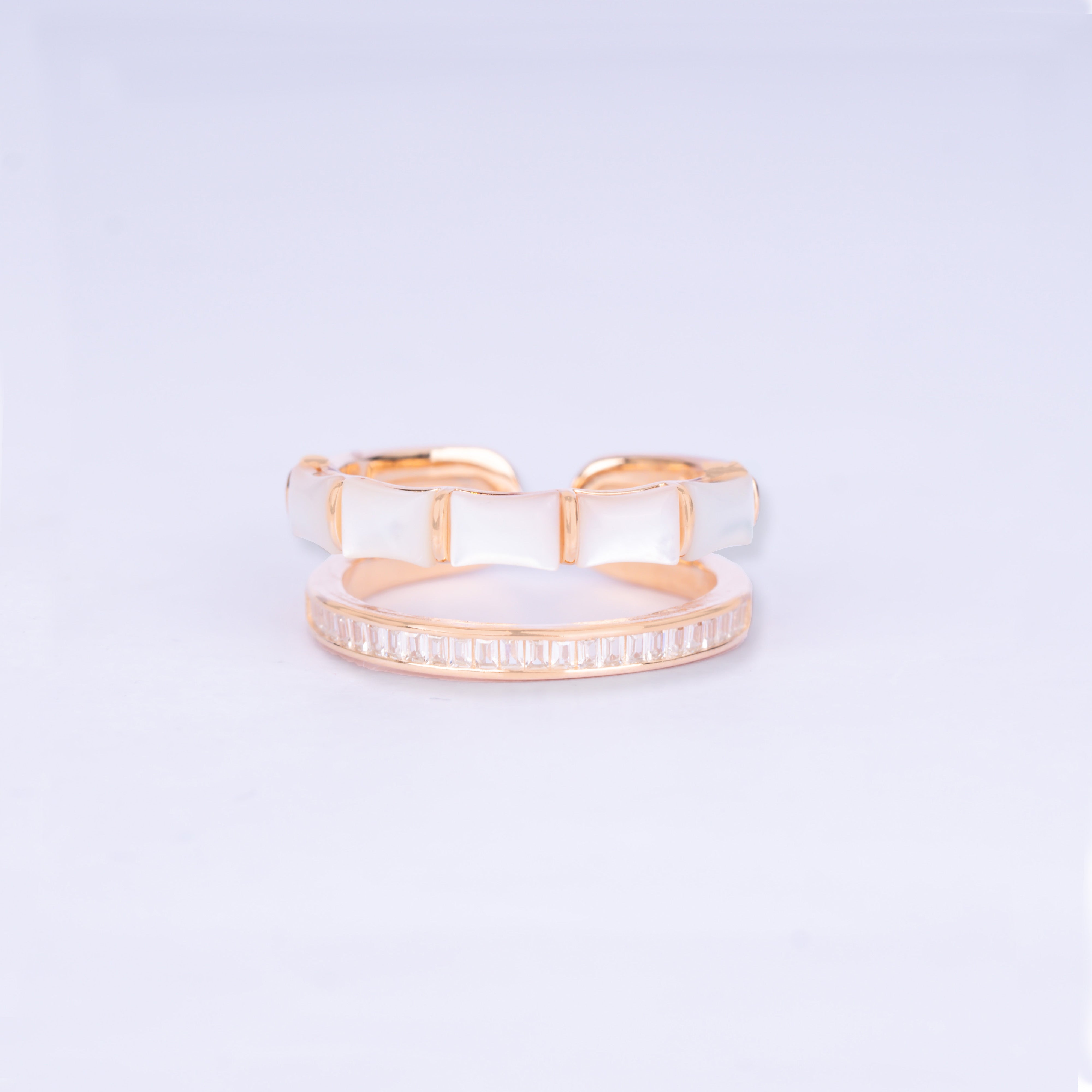 Crystal Edge Band Ring