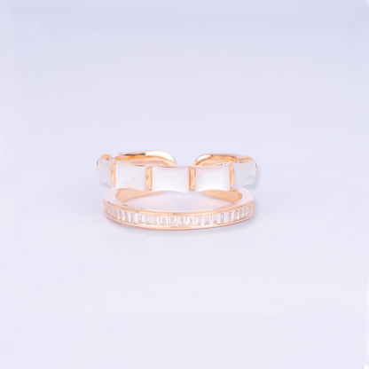Crystal Edge Band Ring