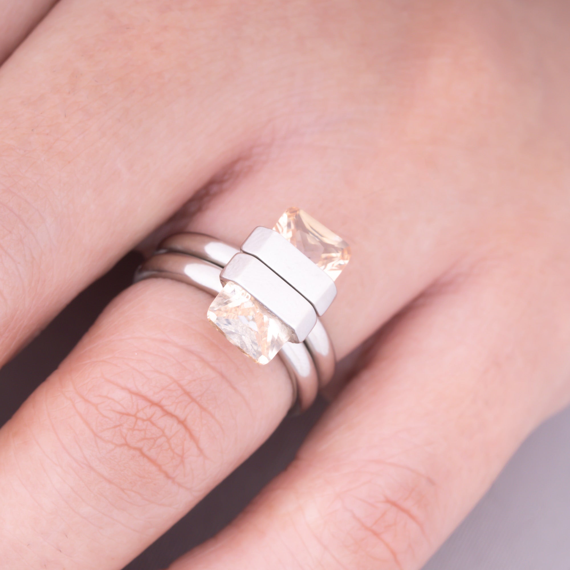 Golden Silver Magnet Ring