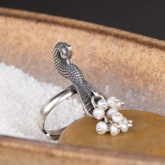 Peacock Charm Ring