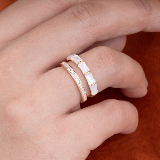 Crystal Edge Band Ring