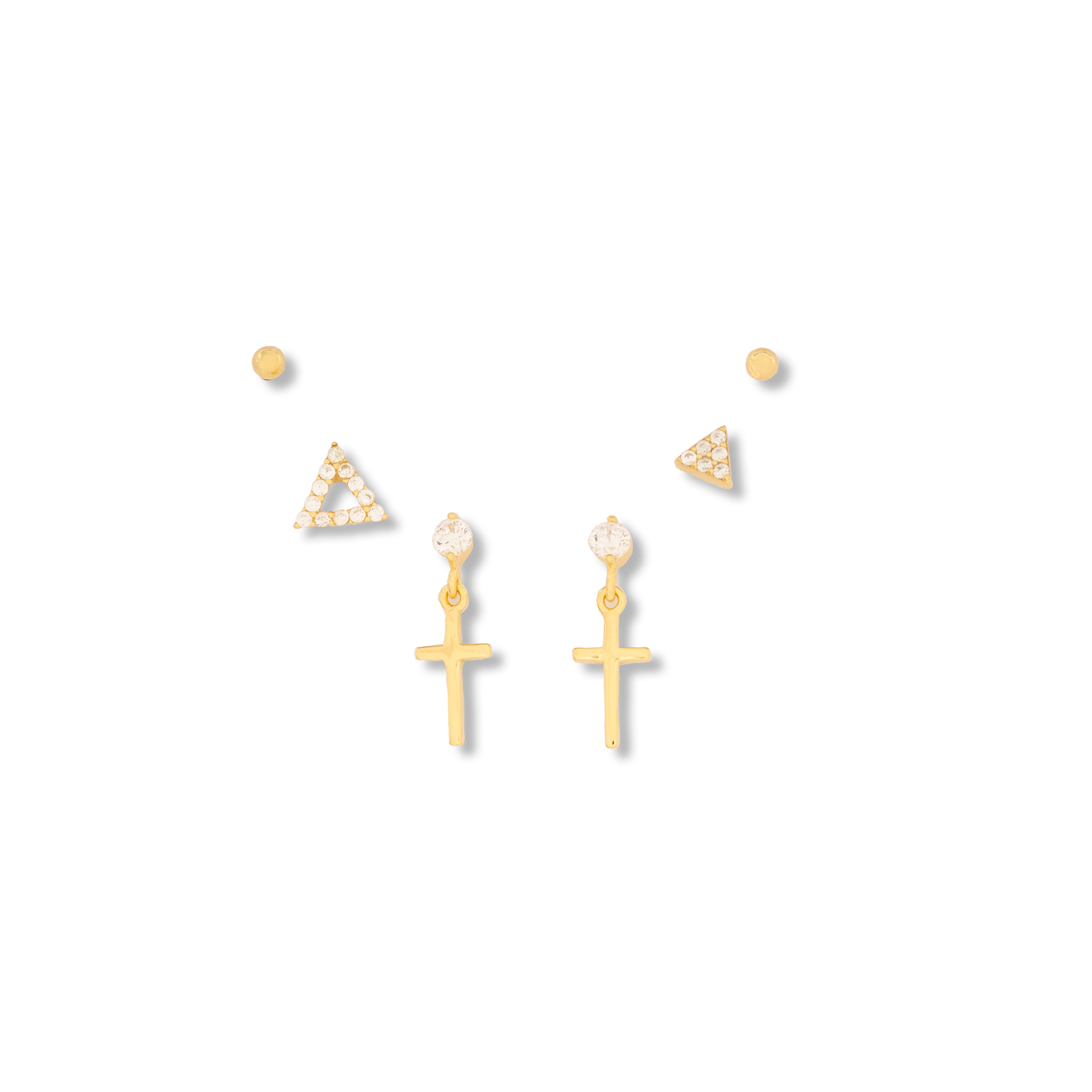 Luster Trio Cartilage Stud Earring Set