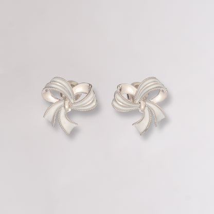 Ribbon Bow Stud Earrings