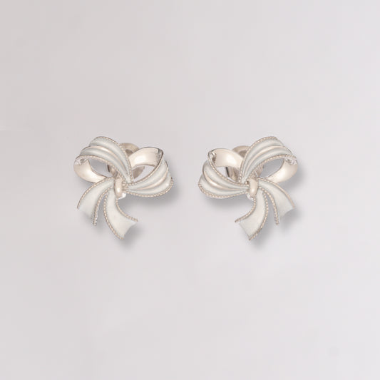 Ribbon Bow Stud Earrings