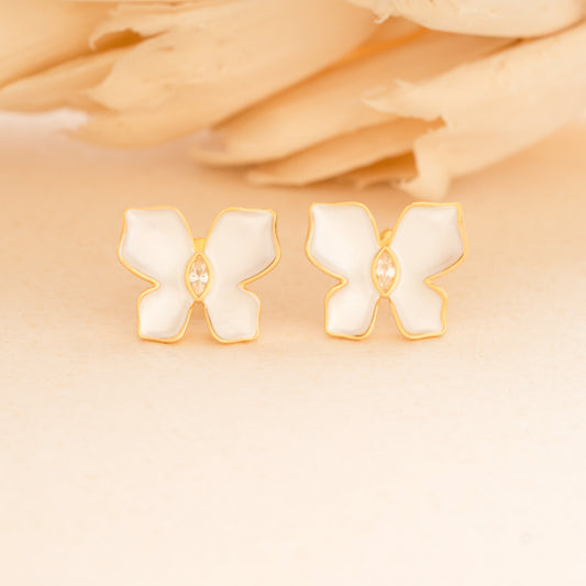 Elegant Pearl Petal Earrings