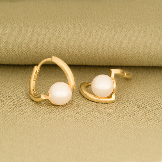 Pearl Hoop Earrings