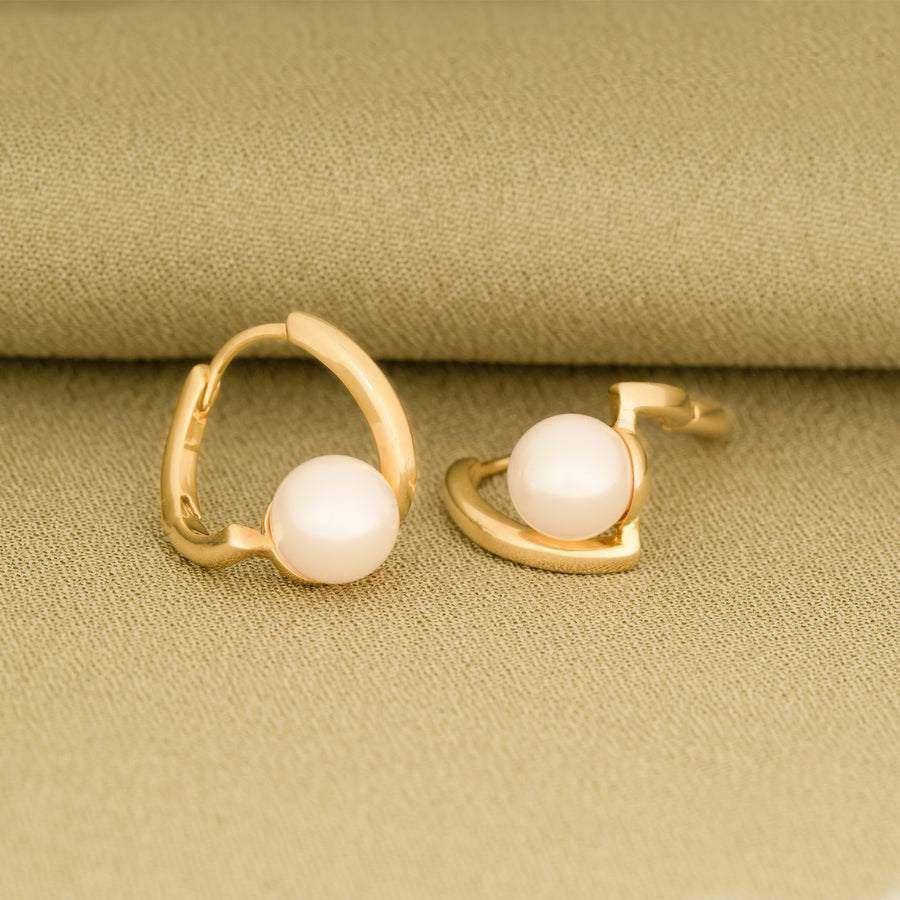 Pearl Hoop Earrings