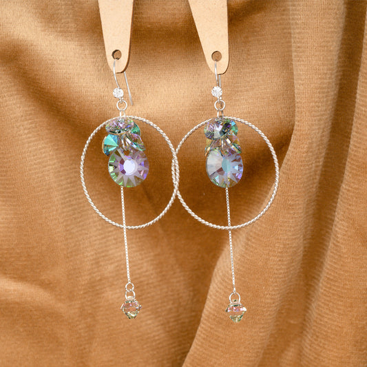Aurora Hoop Dangle Earrings