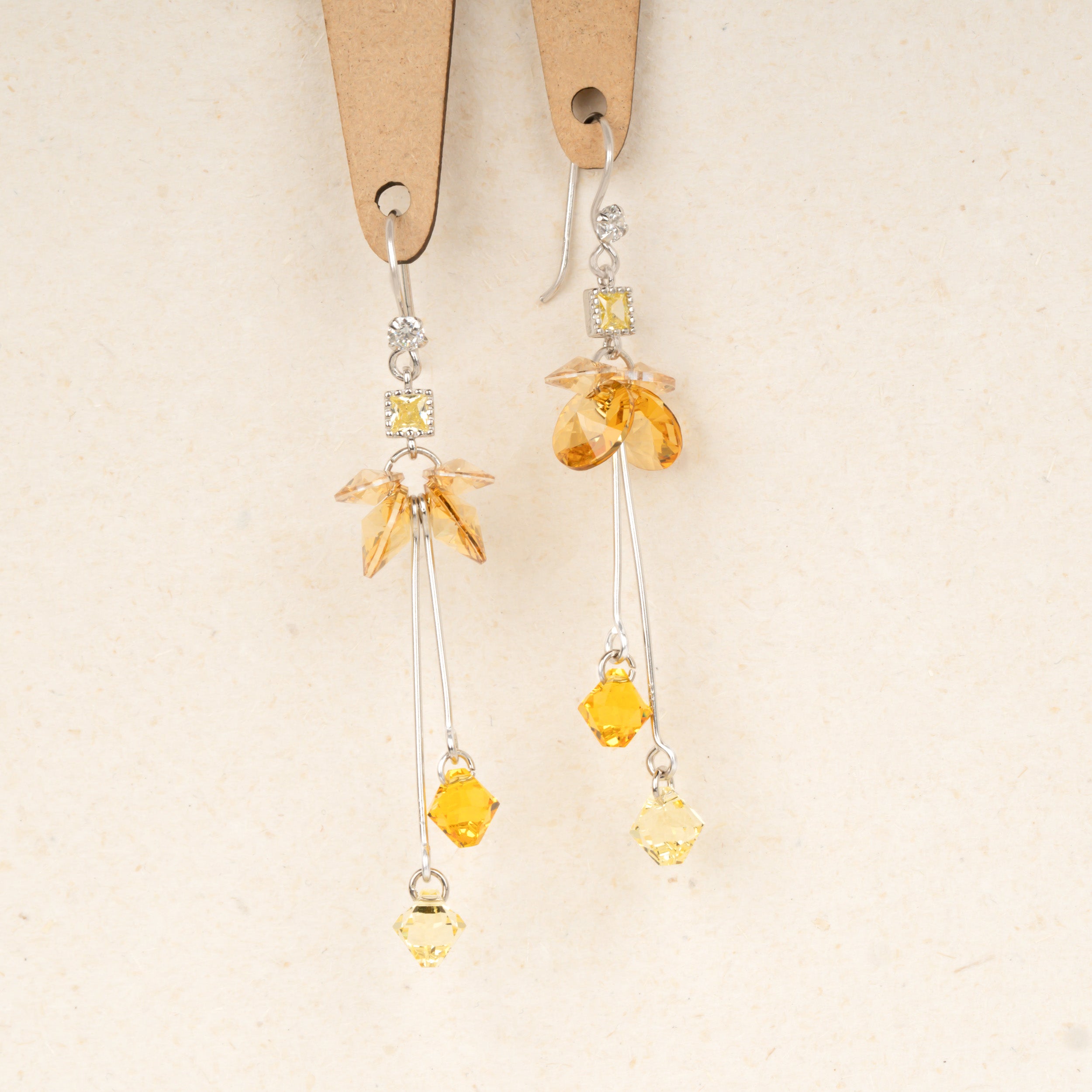 Amber Sunbeam Dangle Earrings