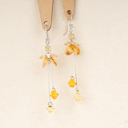 Amber Sunbeam Dangle Earrings