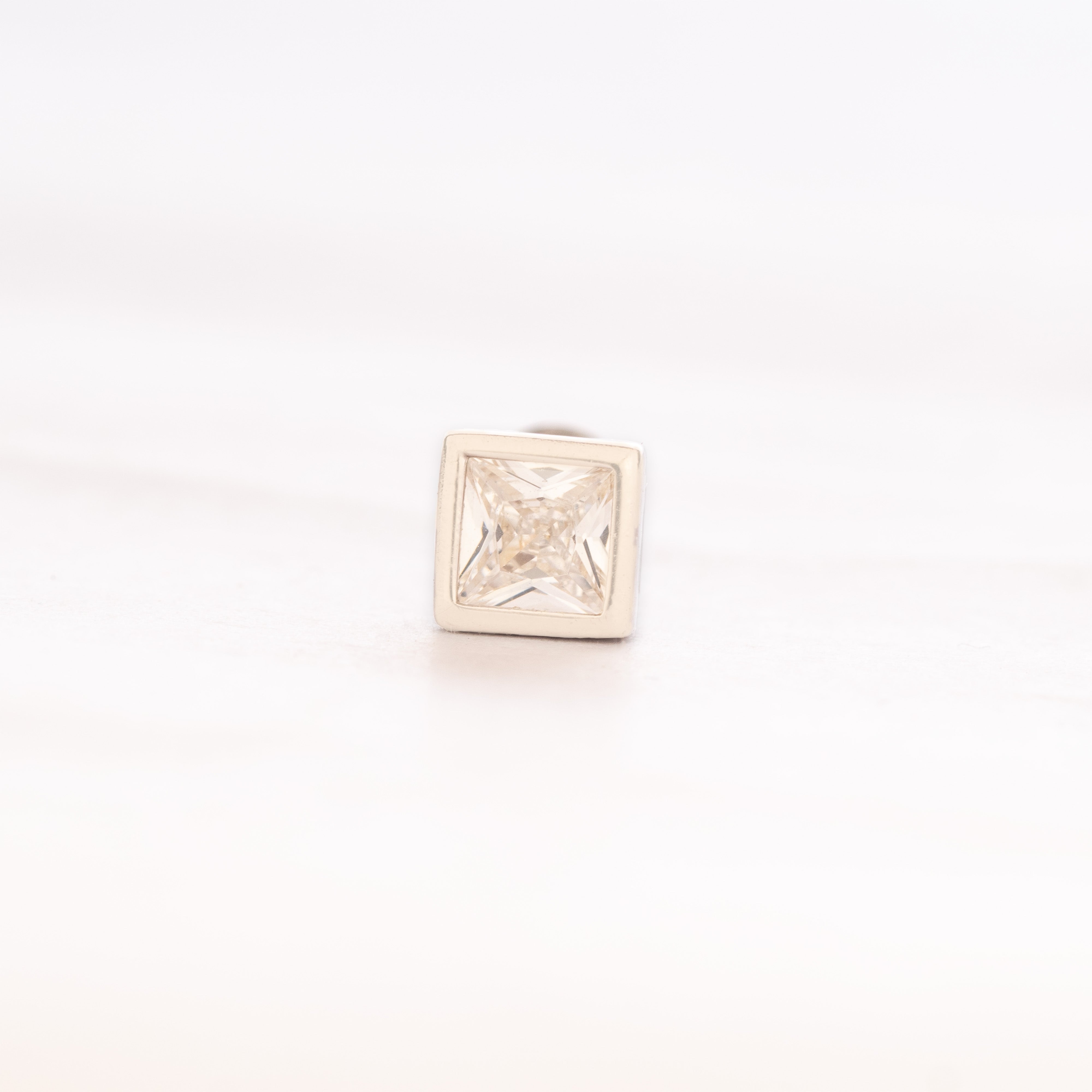 Minimalist White Stone Stud Earrings