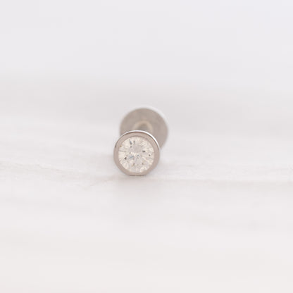 Minimalist White Stone Stud Earrings