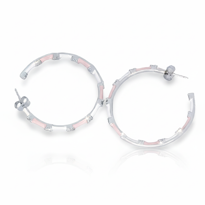 Trendy Color-Block Hoop Earrings