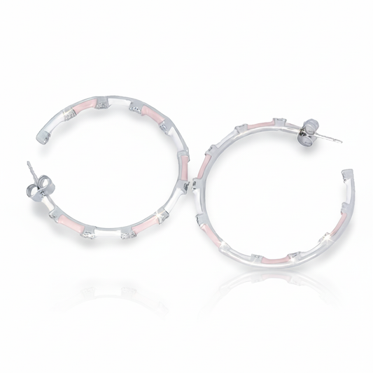 Trendy Color-Block Hoop Earrings
